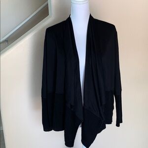 Zara mixed media shawl collar jacket